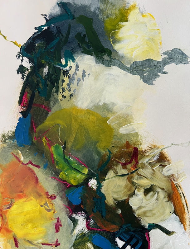 Transition SOLD Mixed media on paper by Caroline Rose Artist