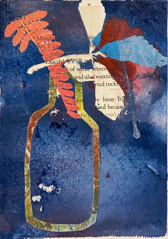 Vase Monotype on paper by Caroline Rose Artist